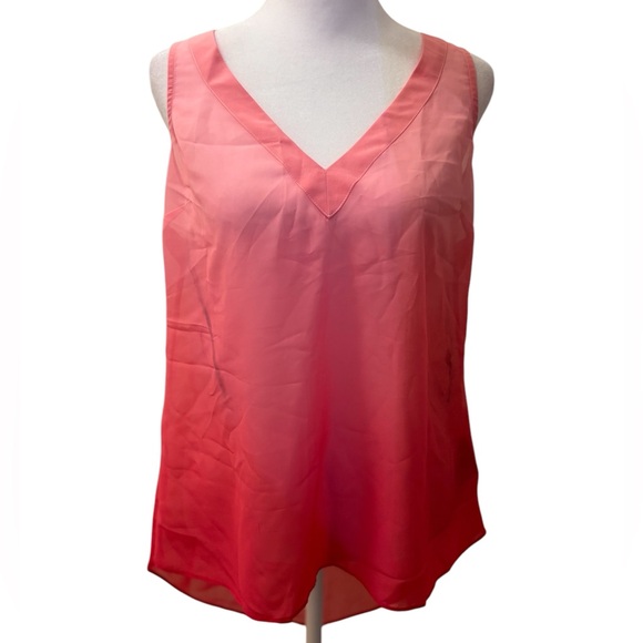 G by Guess Tops - Medium G by Guess Pink Ombre Sheer Racerback Tank Top